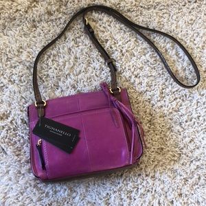 Brand New Genuine Leather Pink Crossbody